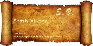 Spáth Viktor névjegykártya
